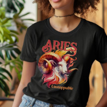 Aries Ostoppbar Watercolor Ram Zodiac Fire Sign