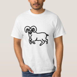 Aries Outline Ram T‑Shirt – Strong Aries Energy  T Shirt