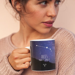 Aries Personlig Zodiac Constellation Kaffemugg