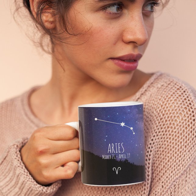 Aries | Personlig Zodiac Constellation Kaffemugg (Skapare uppladdad)