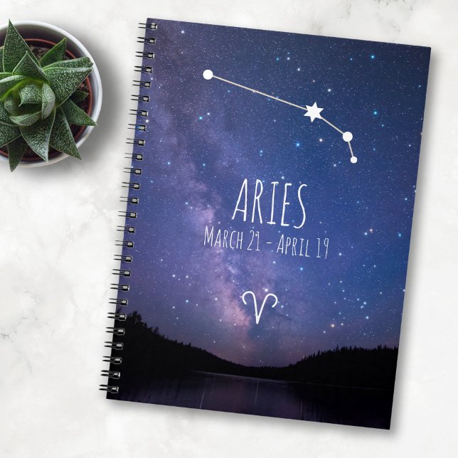 Aries | Personlig Zodiac Constellation Notebook Anteckningsbok (Skapare uppladdad)