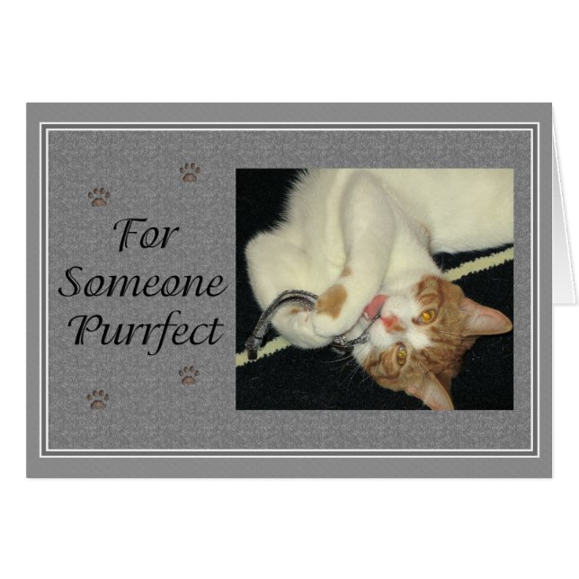 Aries Purrfect Hälsningskort (Framsidan Horizontal)