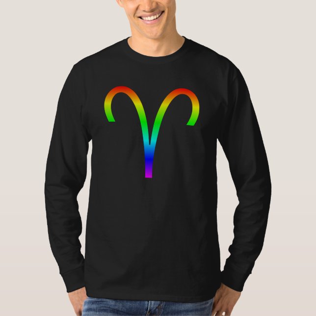 Aries Rainbow T Shirt (Framsida)