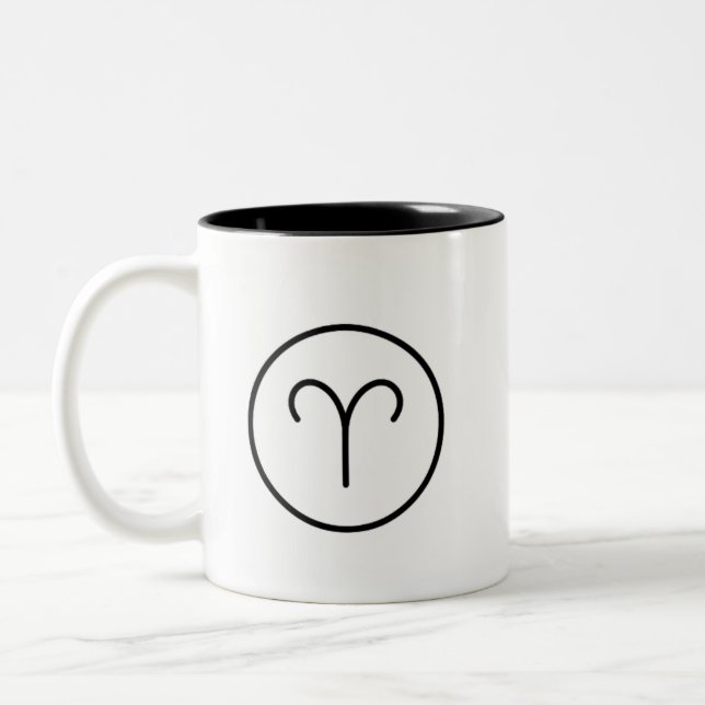 Aries Ram Horoscope Zodiac Sign Mugg (Vänster)