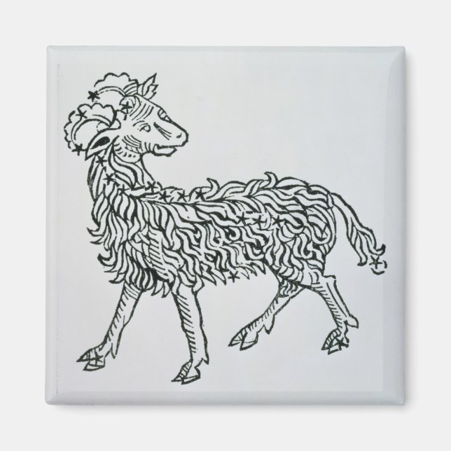 Aries (Ram) illustration från "Poeticon" Magnet (Framsidan)