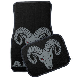Aries Ram Mineral Grått Metallic Car Floor mat Bilmatta