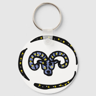 Aries Ram Zodiac Keychain – Minimal Cosmic Ram Nyckelring