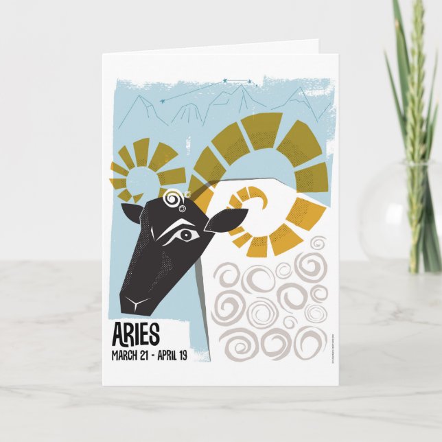 Aries Ram Zodiac Kort (Framsida)