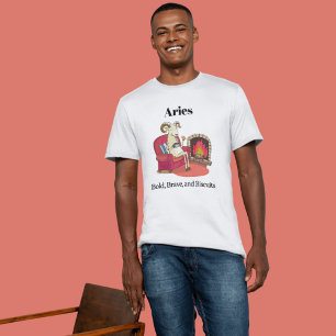 Aries Ram zodiac söt lejon T Shirt