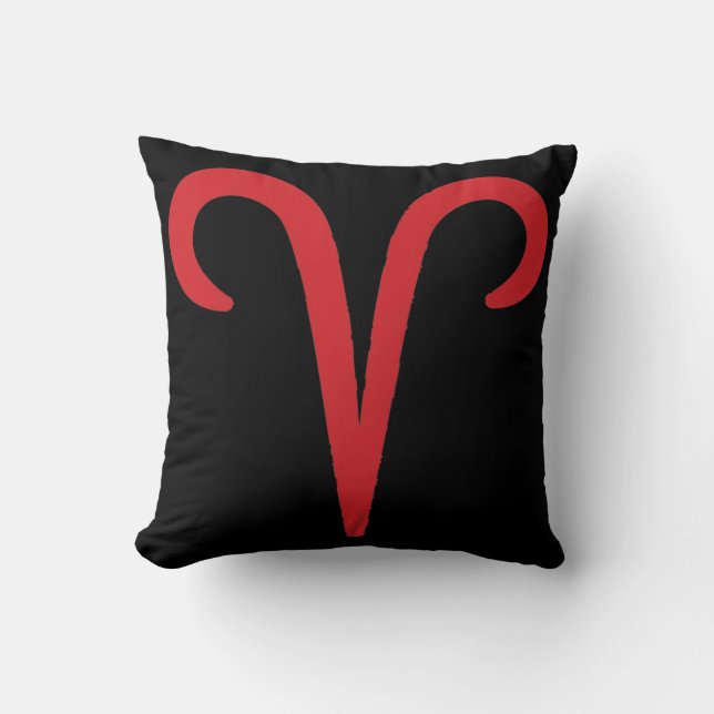ARIES Red Astrology Zodiac Martydag Kudde (Framsida)