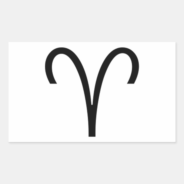 Aries Rektangulärt Klistermärke (Framsida)