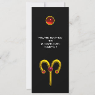 ARIES RUBY, bright gult black red Inbjudningar