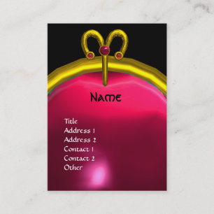 ARIES RUBY MONOGRAM gult svart rosa Visitkort