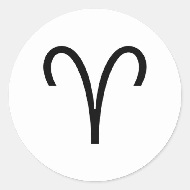 Aries Runt Klistermärke (Framsida)