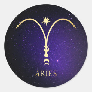 Aries Runt Klistermärke