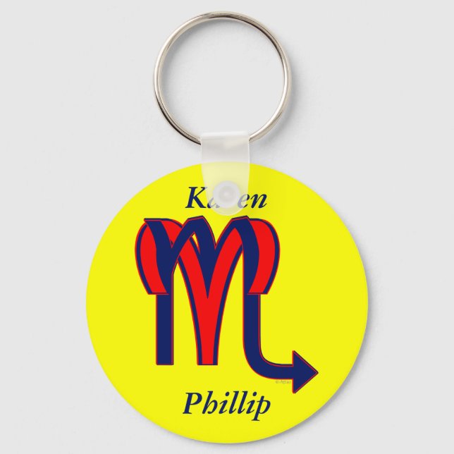 Aries & Scorpio Nyckelring (Framsida)