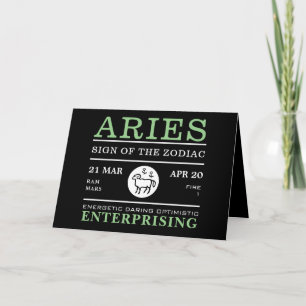 Aries Sign of the Zodiac, Astrological Kort