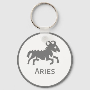 Aries Sign of the Zodiac Design Nyckelring