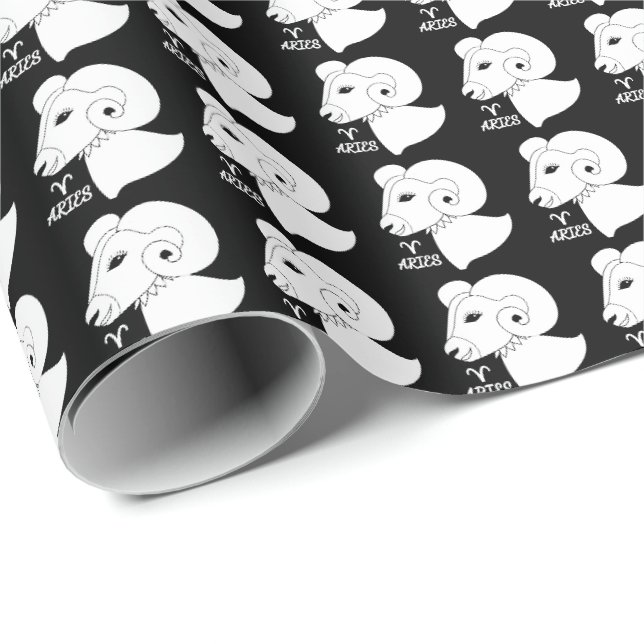 Aries Silhouette Wrapping Papper Presentpapper (Rullad Hörn)