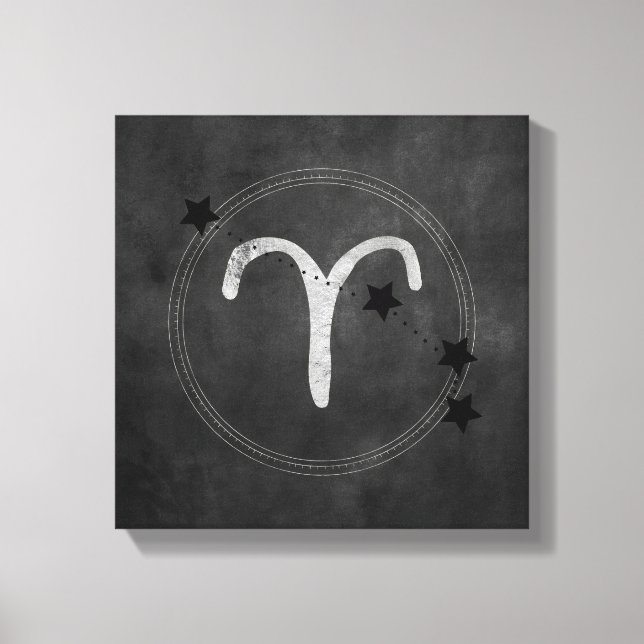 Aries stjärnor för Ram zodiac-konstellationen Canvastryck (Framsida)