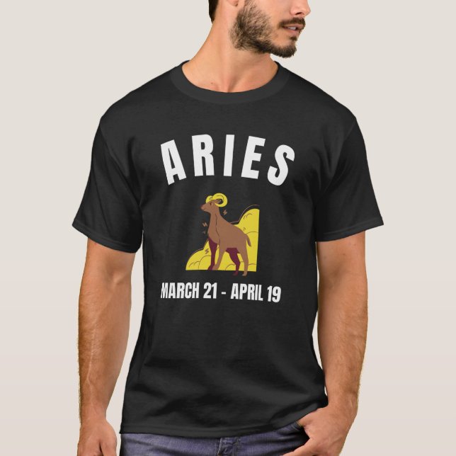 Aries stjärntecken T-Shirt (Framsida)
