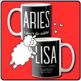 Aries Stjärntecken Zodiac Gift Kaffemugg