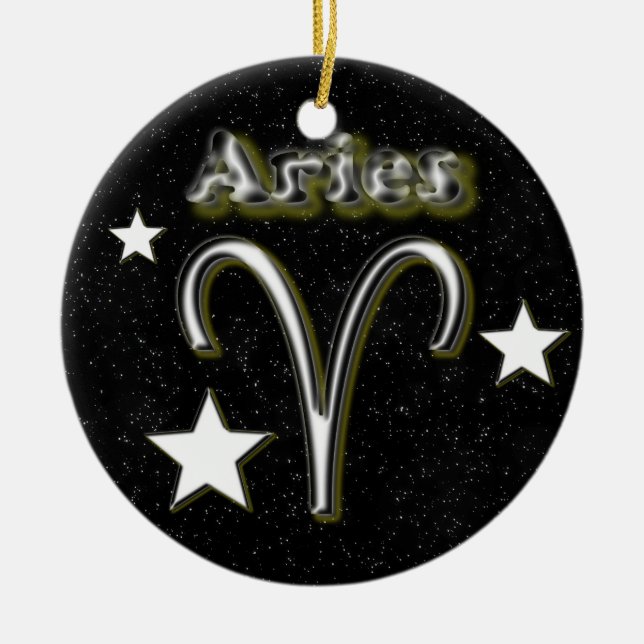 Aries-symbol Julgransprydnad Keramik (Framsidan)