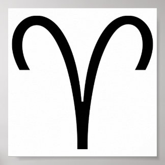Aries Symbol Ram Zodiac-tecken Poster