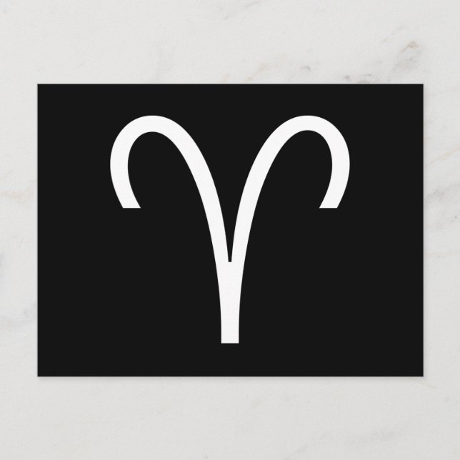 Aries Symbol Vykort (Framsida)