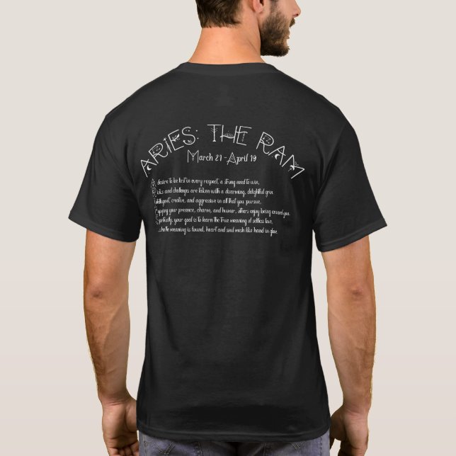 Aries T-Shirt - Black (Baksida)