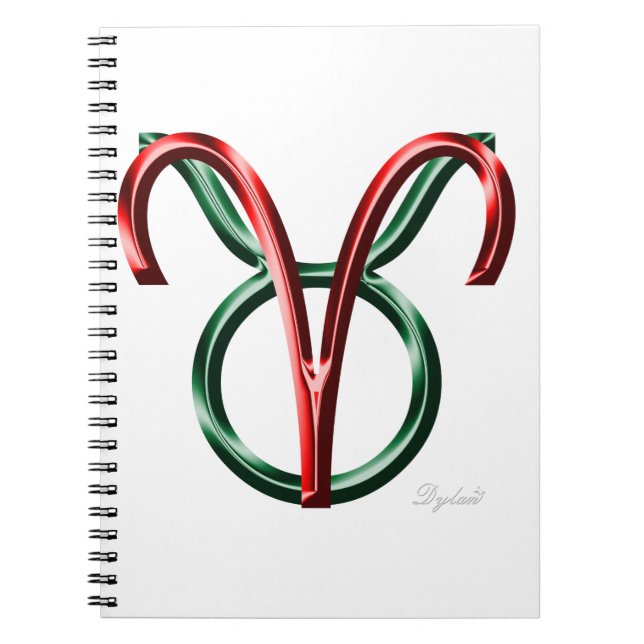 Aries Taurus Colutions Astrology Zodiac-tecken Anteckningsbok (Framsidan)