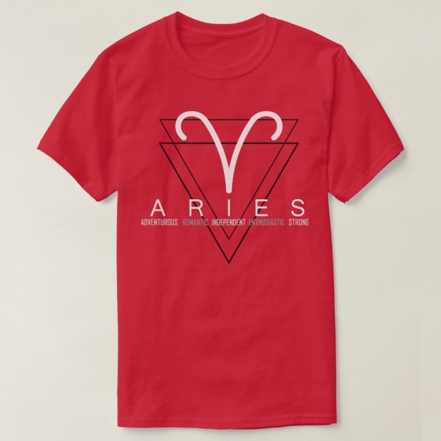 Aries-tecken T Shirt (Design framsida)