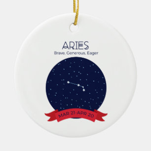 Aries Traits Julgransprydnad Keramik