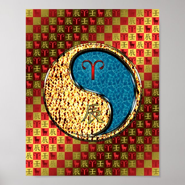 Aries & Vatten Dragon Poster (Framsidan)