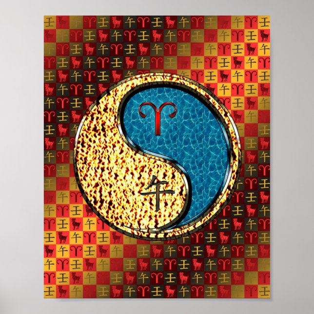 Aries & Vatten Horse Poster (Framsidan)