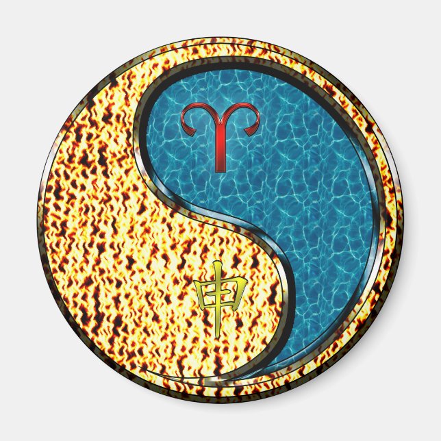 Aries & Vatten Monkey Magnet (Framsidan)