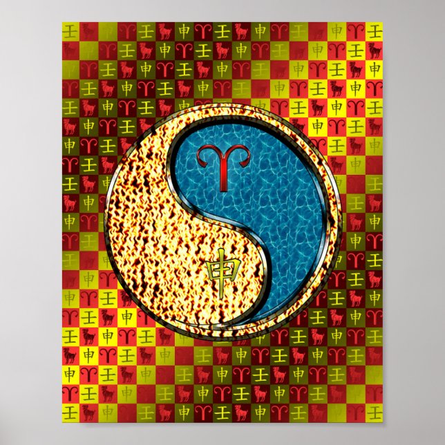 Aries & Vatten Monkey Poster (Framsidan)