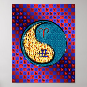 Aries & Vatten Ox Poster