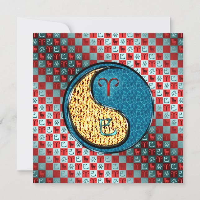 Aries & Vatten Snake Kort (Framsida)