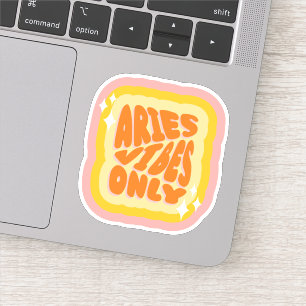 Aries Vibes Only Tjej Estetiskt Horoskop Klistermärken