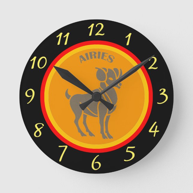 Aries Wall Clock Rund Klocka (Framsida)
