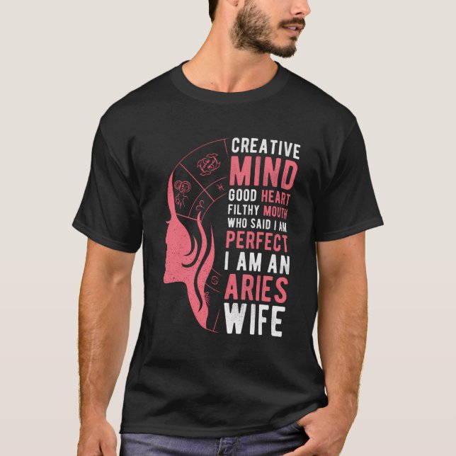 Aries Women Astrology Zodiac Maka Aries Aries T Shirt (Framsida)