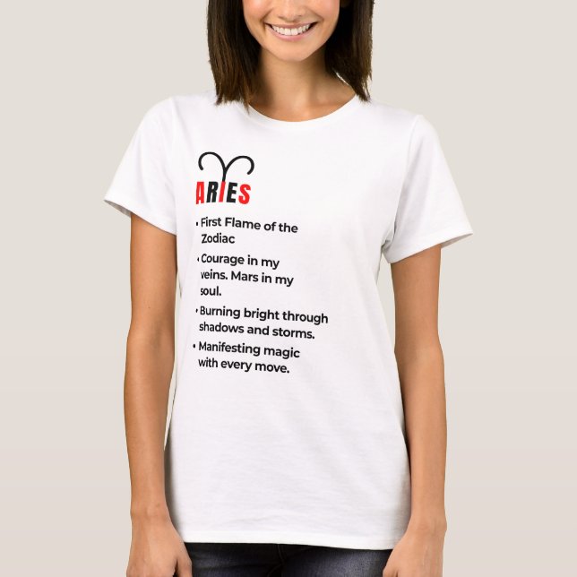 Aries Women's T-Shirt - djärv. Kraftigt. Onapologe (Framsida)