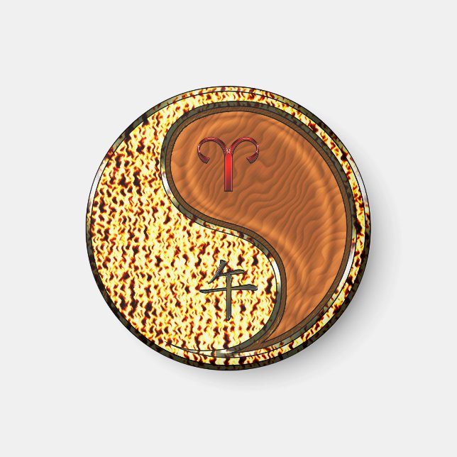 Aries & Wood Horse Magnet (Framsidan)