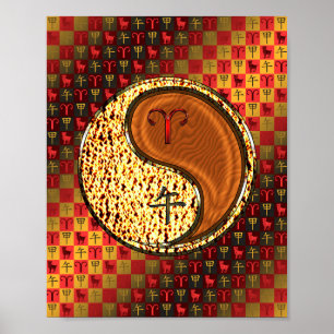 Aries & Wood Horse Poster