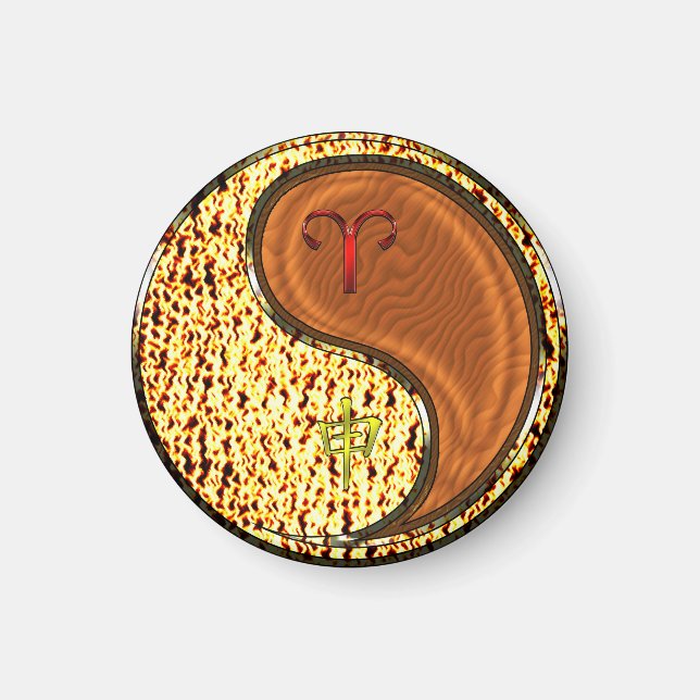 Aries & Wood Monkey Magnet (Framsidan)