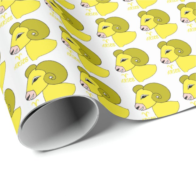 Aries Wrapping Papper Presentpapper (Rullad Hörn)