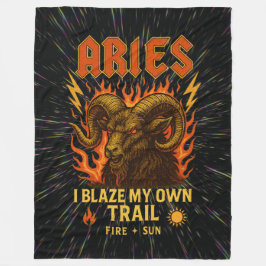 Aries Zodiac 80's Sten Band Inspired Astrology Fleecefilt