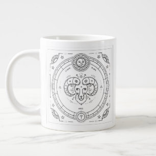 Aries Zodiac Anpassningsbar Birthday Mugg Jumbo Mugg