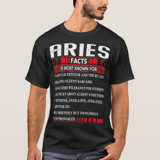 Aries Zodiac Birthday Aries Fakta För manar kvinno T Shirt